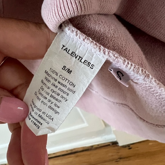 Talentless Unisex Crewneck Sweatshirt in Nude Pink - Picture 4 of 6